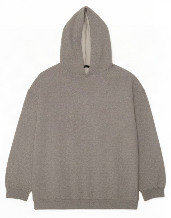 Zara Mens Hoodie Jumper Médio Cinza Poliéster