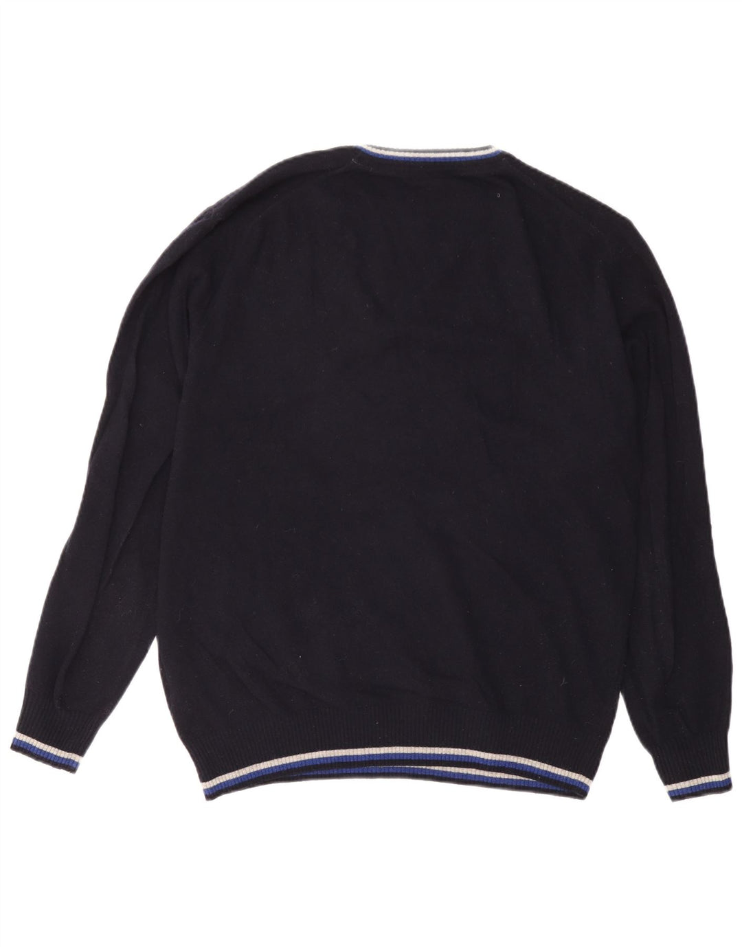 NORTH SAILS Mens V-Neck Jumper Sweater 2XL Navy Blue Wool