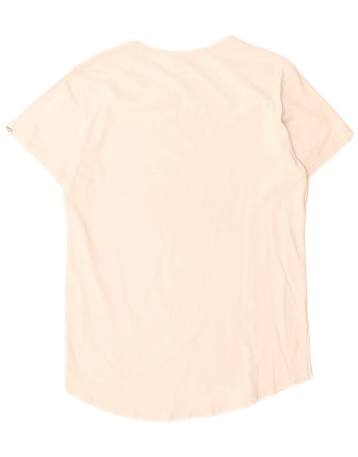 Timberland Mens Graphic T-Shirt Top Medium White Cotton