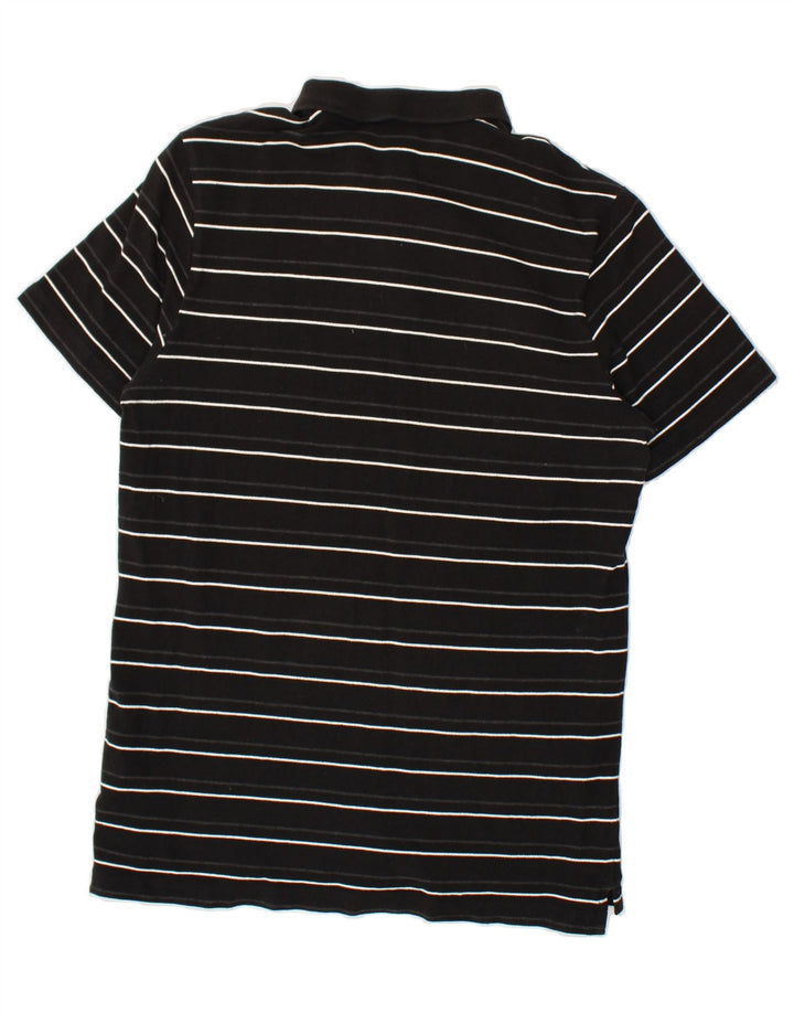 PUMA Mens Polo Shirt Large Black Striped Cotton Vintage Puma and Second-Hand Puma from Messina Hembry 