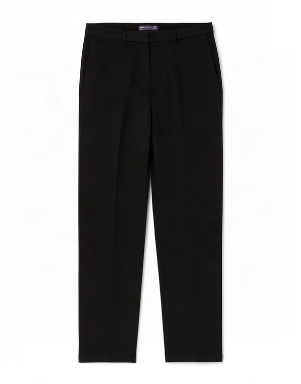 Marks & Spencer Damen Gerade Chinohose UK 12 Medium W32 L31 Schwarz