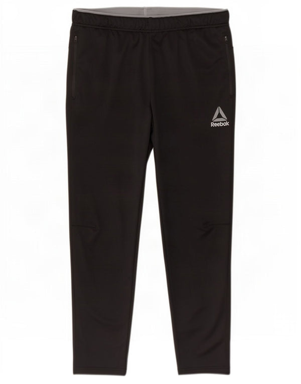 Pantaloni da tuta da uomo Reebok Large neri in poliestere