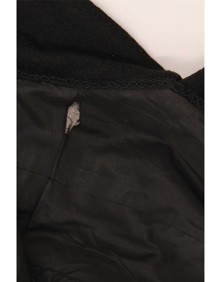 Cappotto doppiopetto vintage da donna UK 14 medio nero