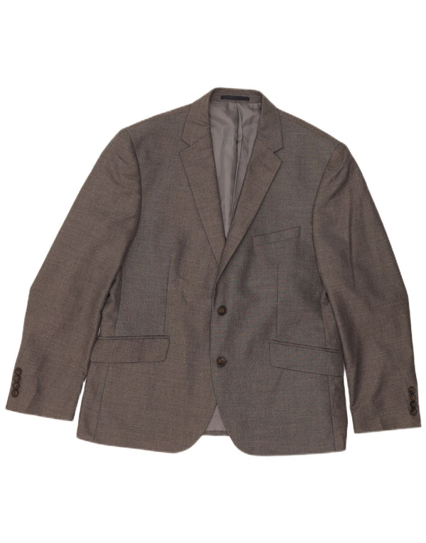 Marks & Spencer Veste blazer à 2 boutons pour homme UK 42 Large Gris Polyester
