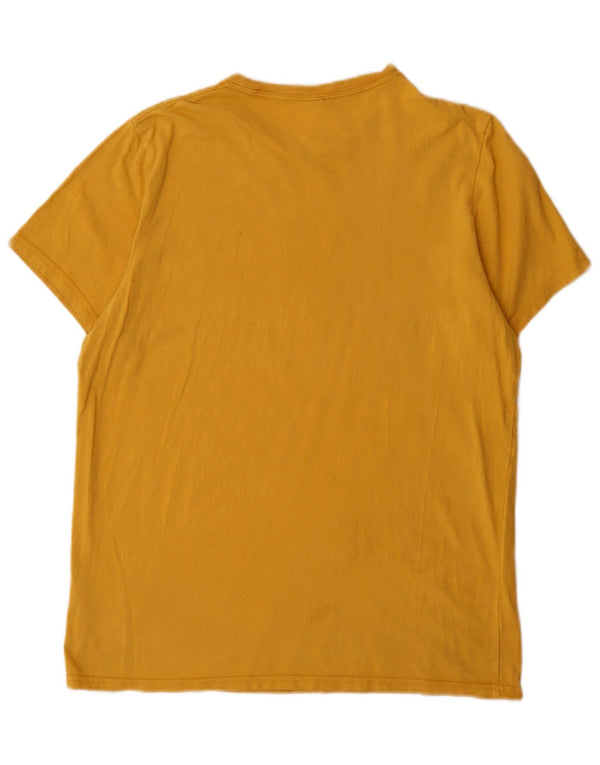 Jack Wills Herre Classic Fit T-Shirt Top Medium Gul Bomuld