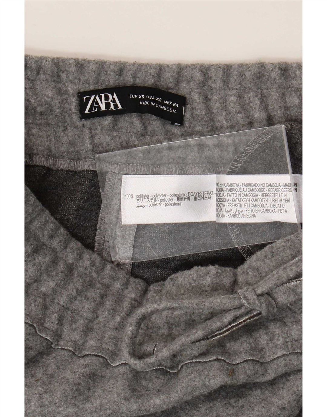 Zara Womens Midi Skirt XS W24  Grey Polyester