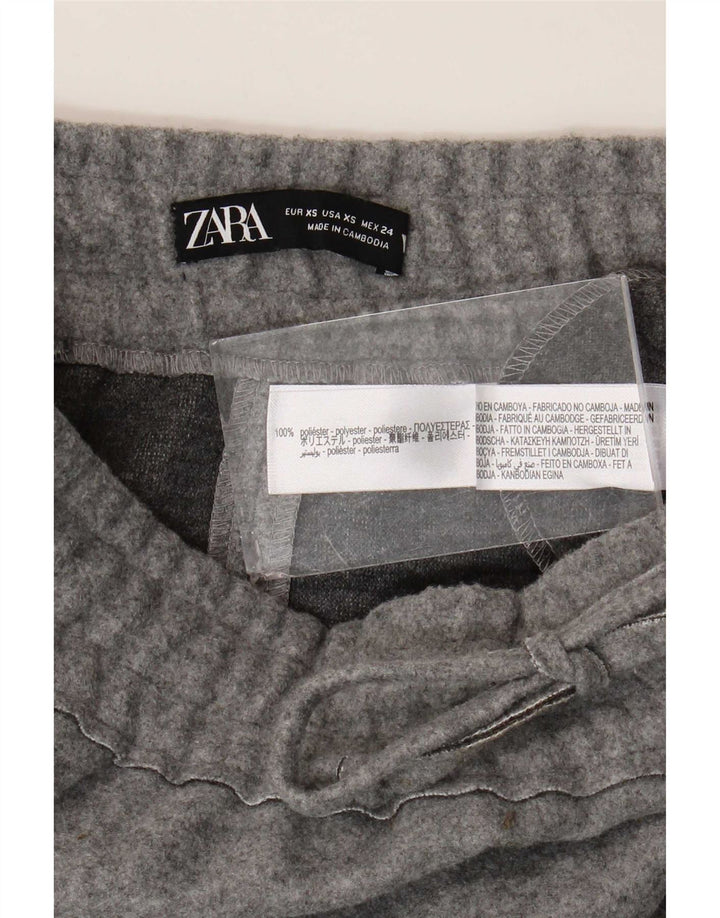 Zara Womens Midi Skirt XS W24  Grey Polyester