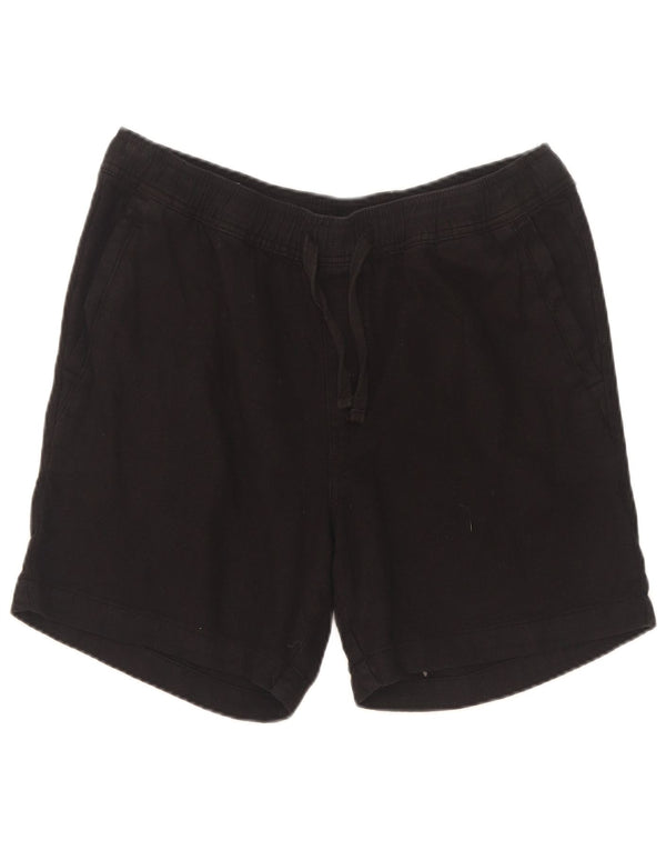 Zara Mens Sport Shorts Médio Algodão Preto