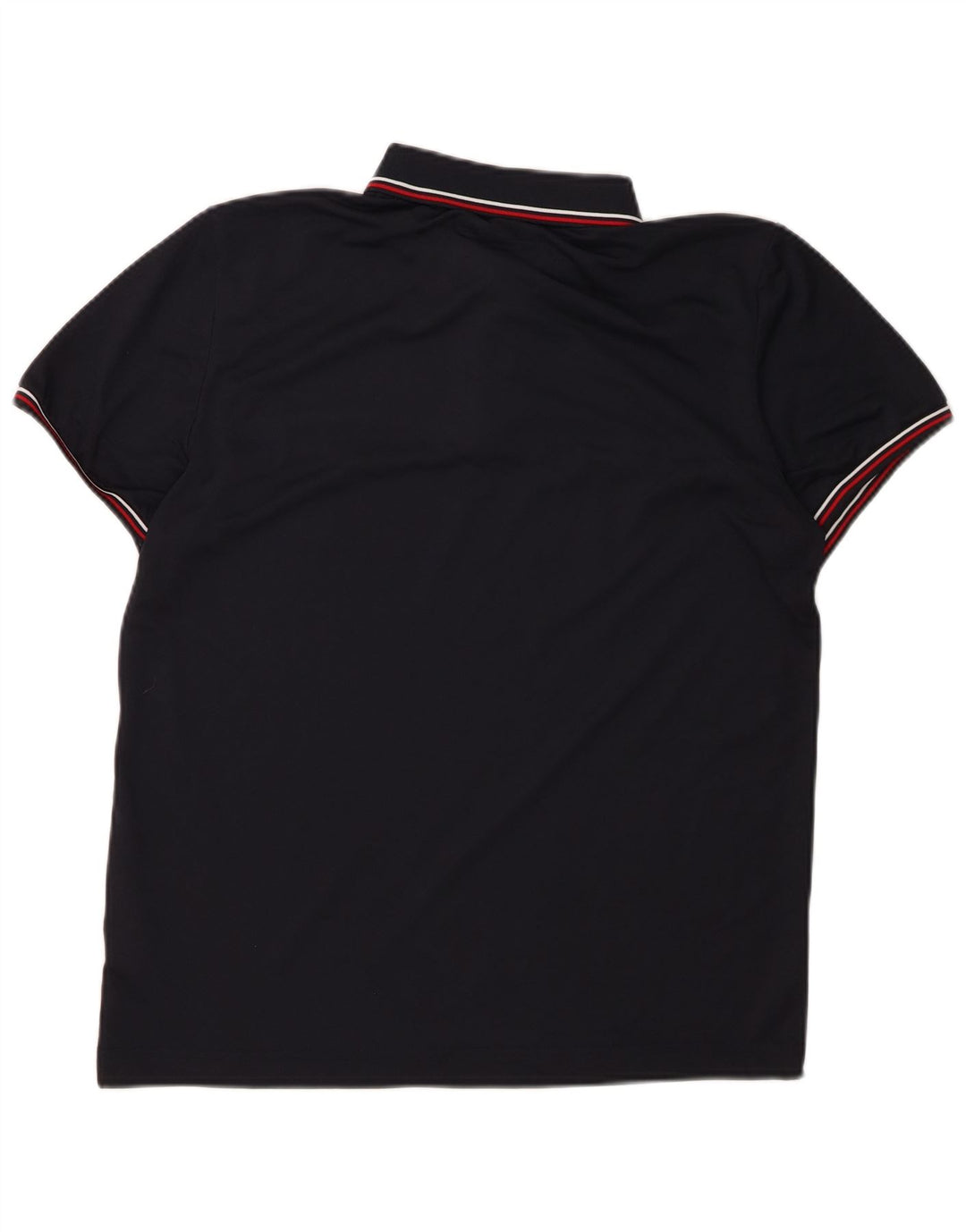 LOTTO Mens Polo Shirt Large Navy Blue Striped Polyester