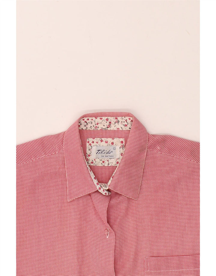 TIKIDA Womens Shirt UK 16 Large Red Check Vintage TIKIDA and Second-Hand TIKIDA from Messina Hembry 