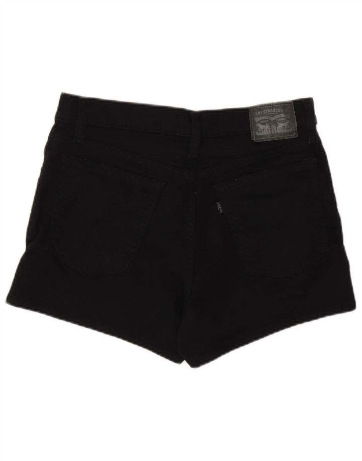 LEVI'S Womens High Rise Denim Shorts W31 Medium  Black Cotton
