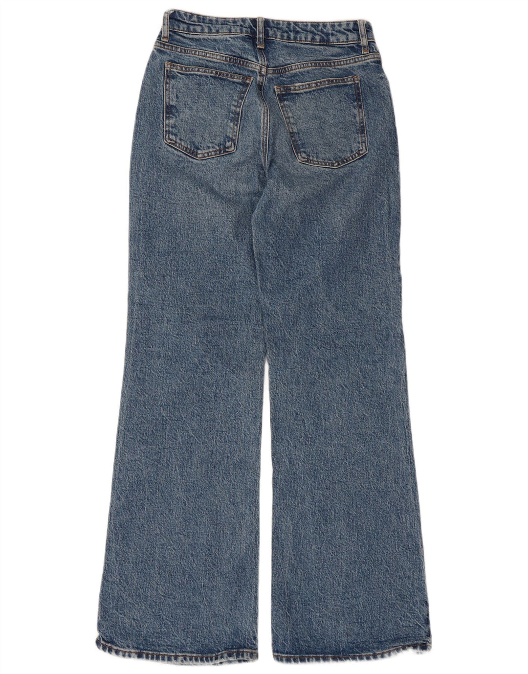 Topshop Womens Relaxed Flared Jeans W26 L30 Blue Cotton