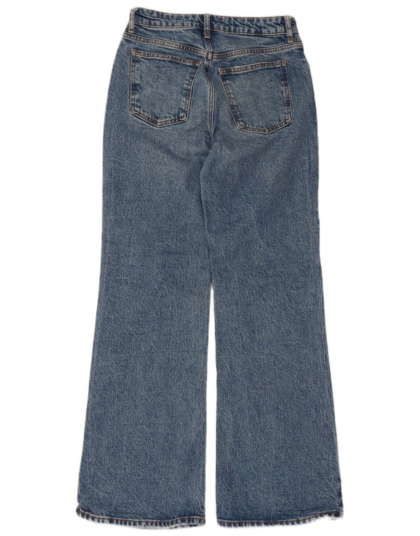 Topshop Womens Relaxed Flared Jeans W26 L30 Blue Cotton