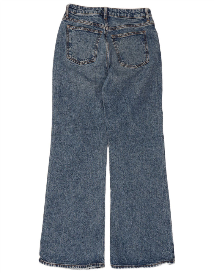 Topshop Womens Relaxed Flared Jeans W26 L30 Blue Cotton