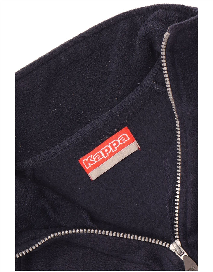Kappa Mens Zip Neck Fleece Jumper Medium Navy Blue