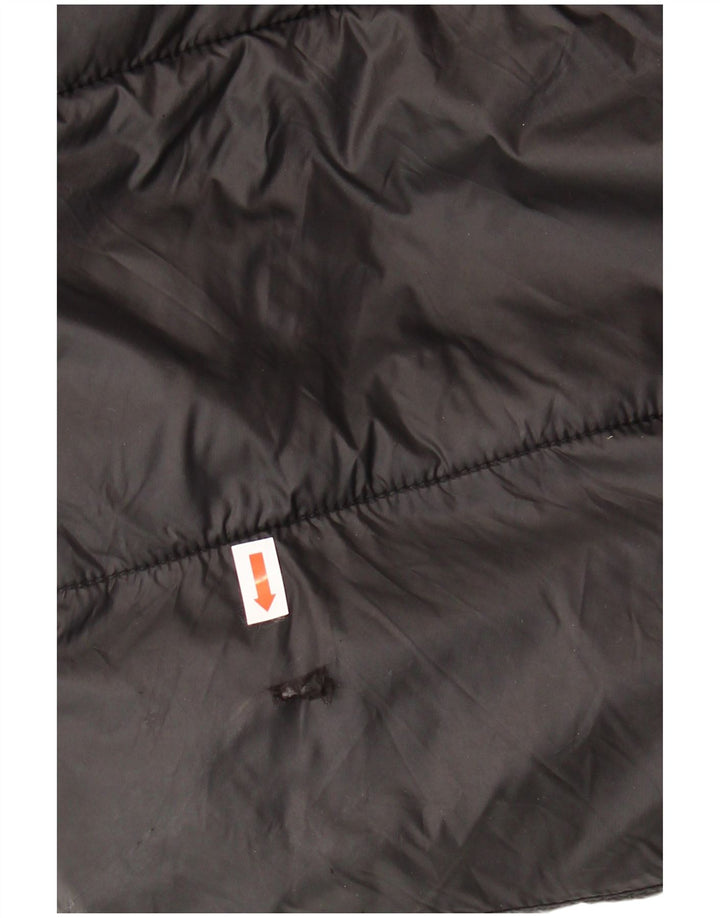 Zara Womens Hooded Padded Jacket UK 16 Large Black Polyester