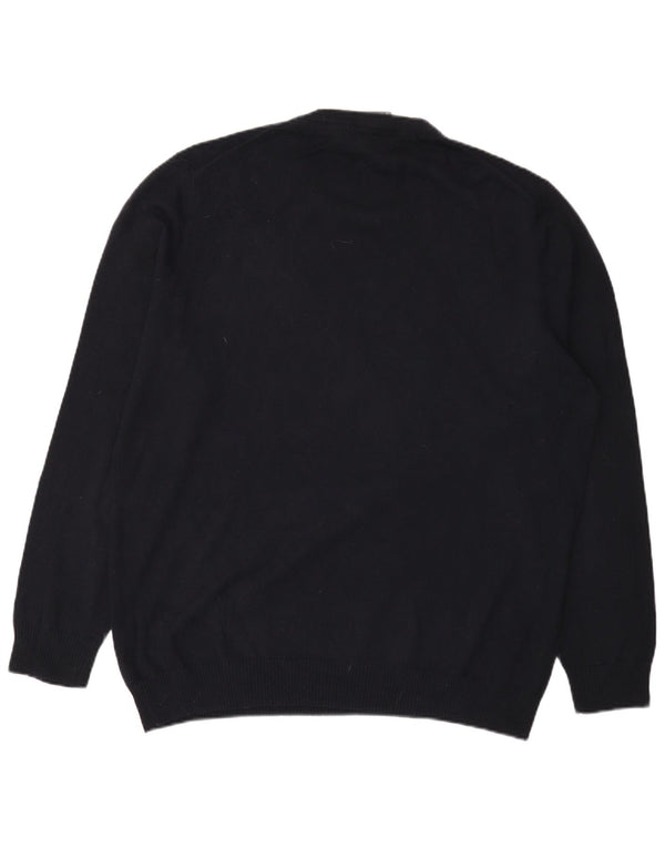 Męski sweter z okrągłym dekoltem Lyle & Scott 2XL granatowy