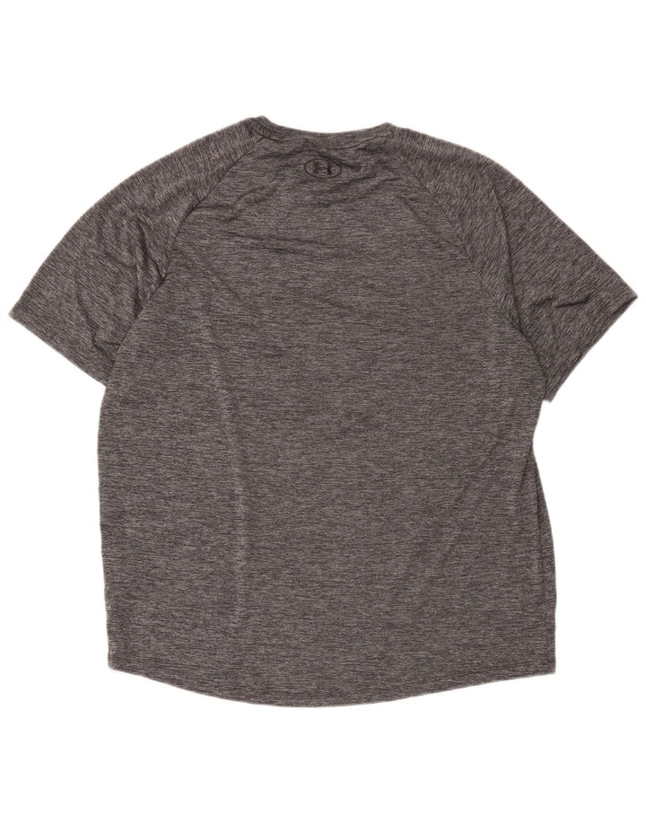 T-shirt da uomo Under Armour Top XL poliestere chiazzato grigio