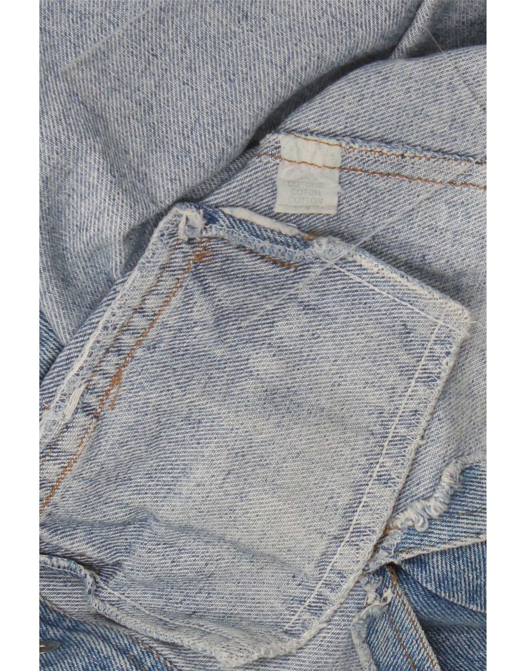 Vintage Womens Military Denim Jacket IT 46 Large Blue Cotton