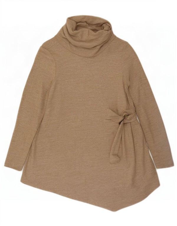 Phase Eight Suéter tipo jersey con cuello vuelto para mujer UK 44 Viscosa beige grande