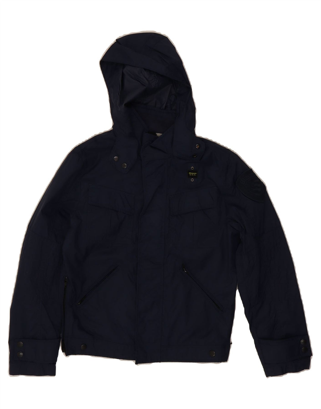 BLAUER Boys Hooded Bomber Jacket 11-12 Years Navy Blue Polyamide Vintage Blauer and Second-Hand Blauer from Messina Hembry 