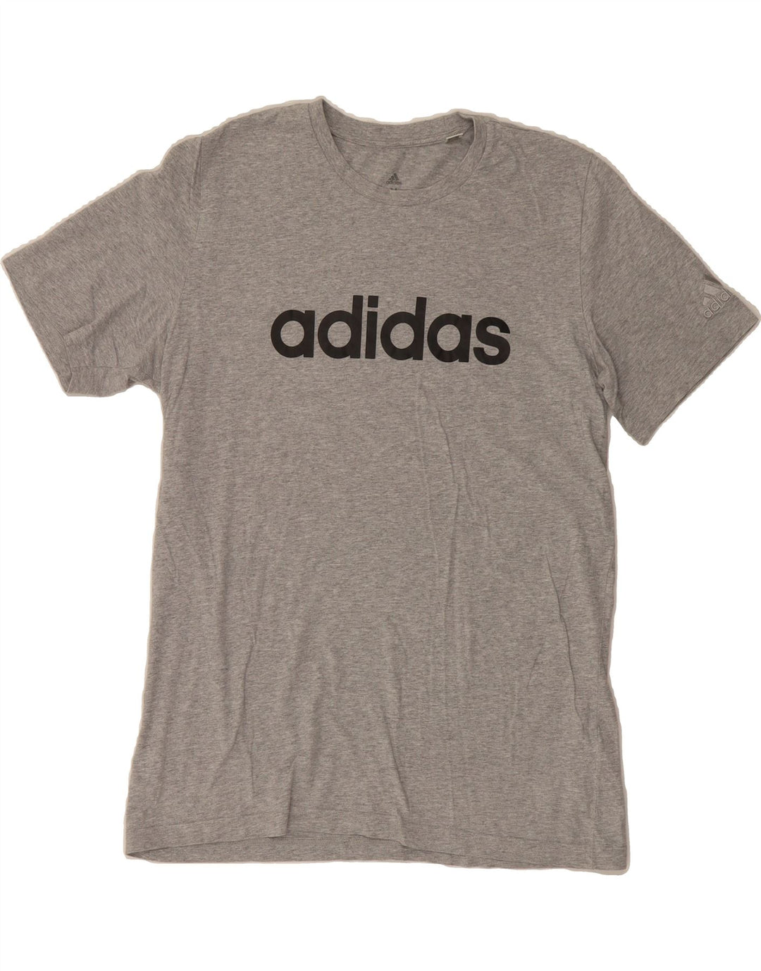 ADIDAS Mens Graphic T-Shirt Top Medium Grey Cotton Vintage Adidas and Second-Hand Adidas from Messina Hembry 