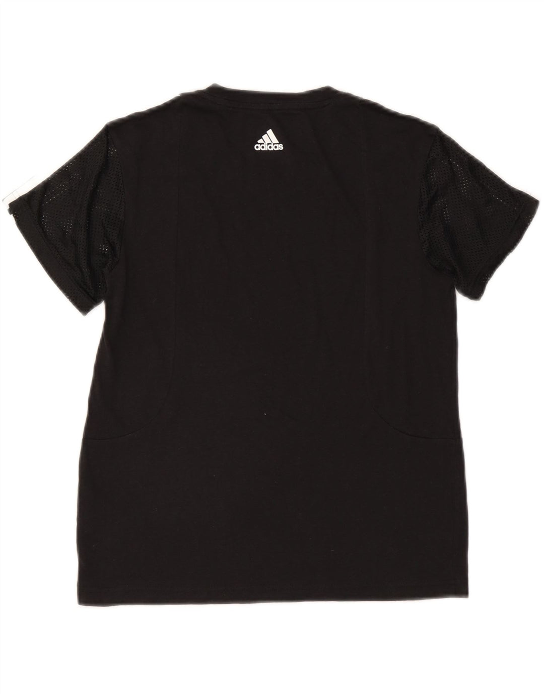 Adidas Womens T-Shirt Top UK 8/10 Small Black Polyester