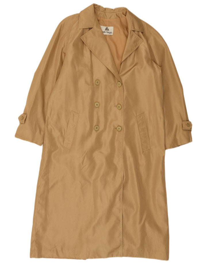 Claude Havrey Womens Double Breasted Trench Coat UK 14 Medium Beige