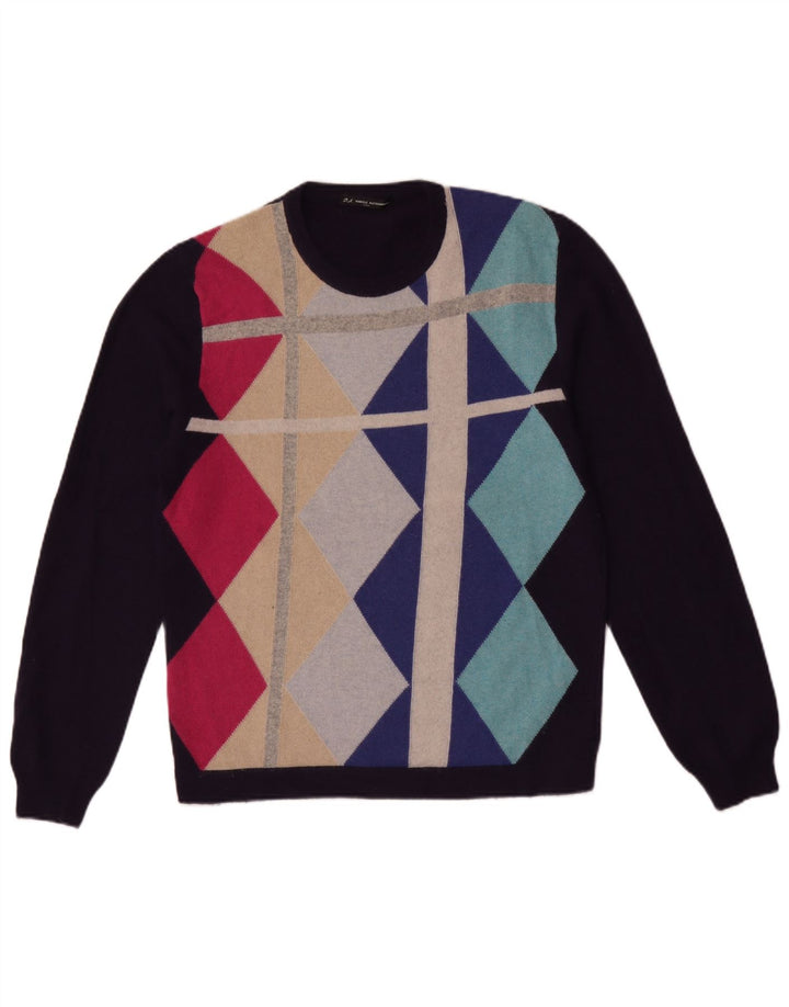 Daniele Alessandrini Mens Crew Neck Jumper Sweater Medium Purple