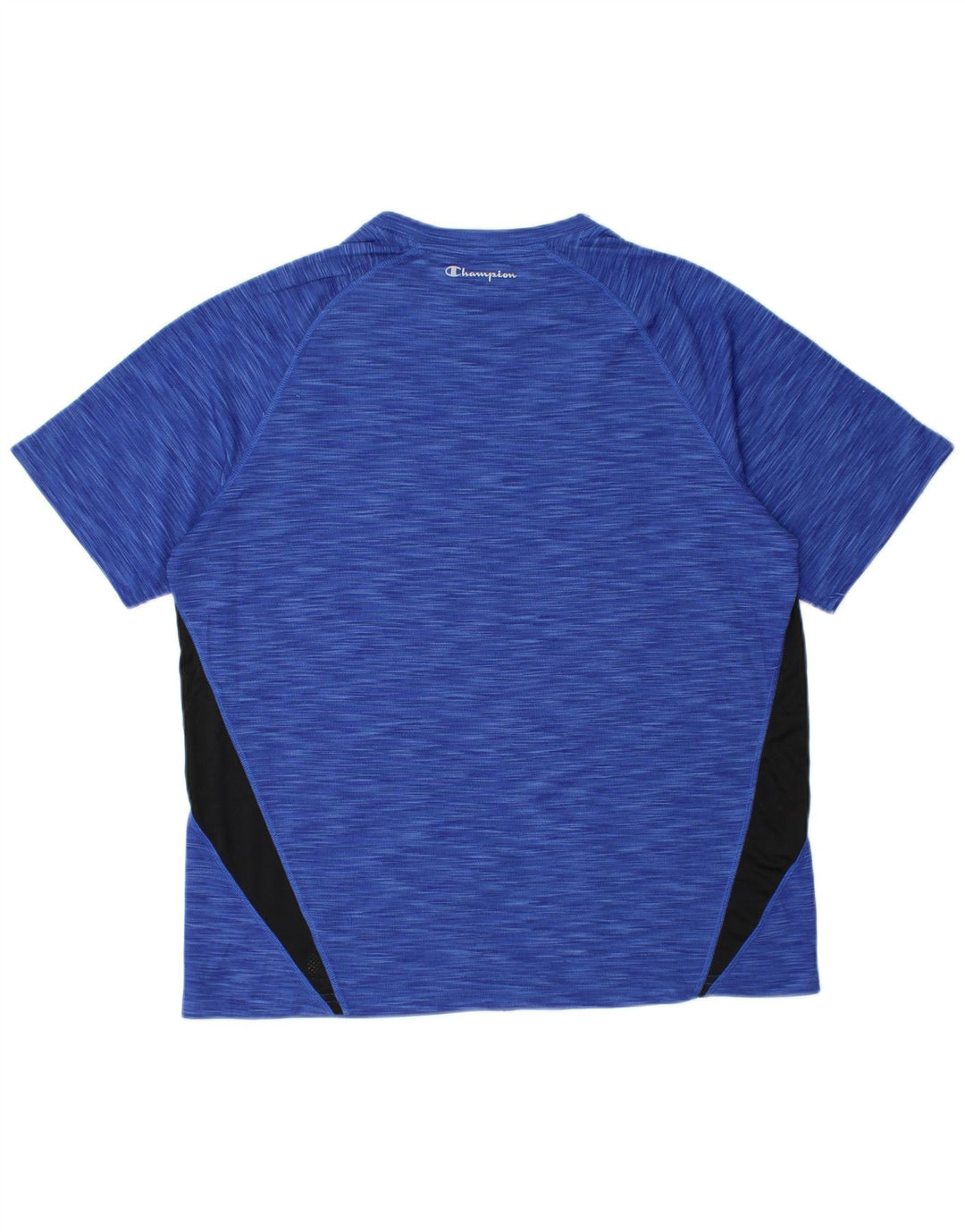 Champion Mens T-Shirt Top Large Blue Colourblock Polyester