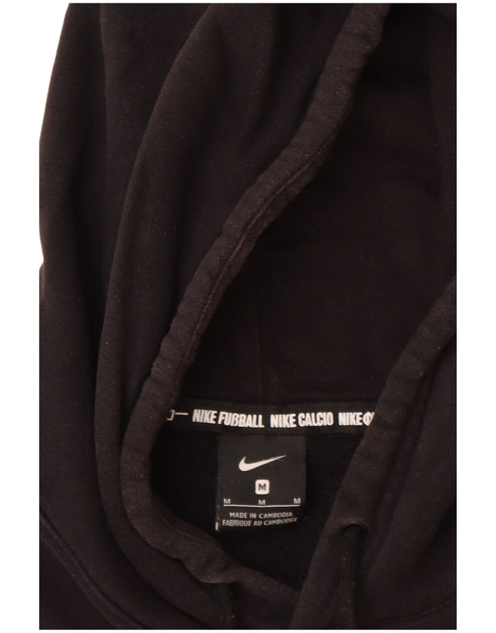 Nike Mens Graphic Hoodie Jumper Medium Black Cotton