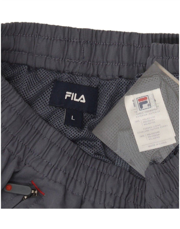 Fila Mens Graphic Tracksuit Trousers Joggers Large  Blue Polyester