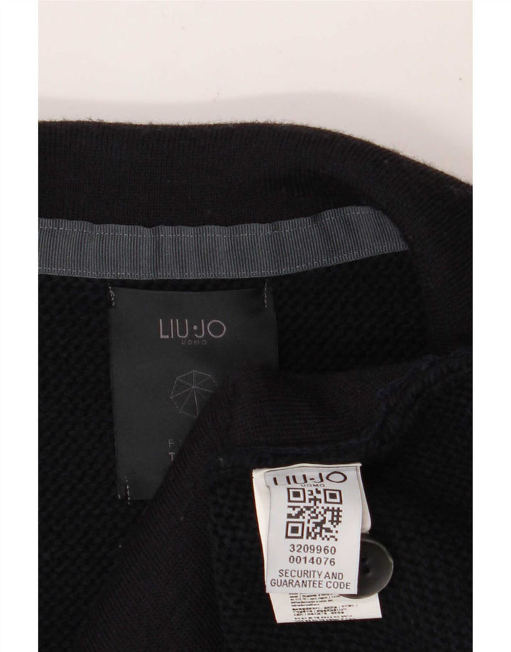 Giacca blazer da uomo a 3 bottoni Liu Jo UK 36 piccola in acrilico blu navy