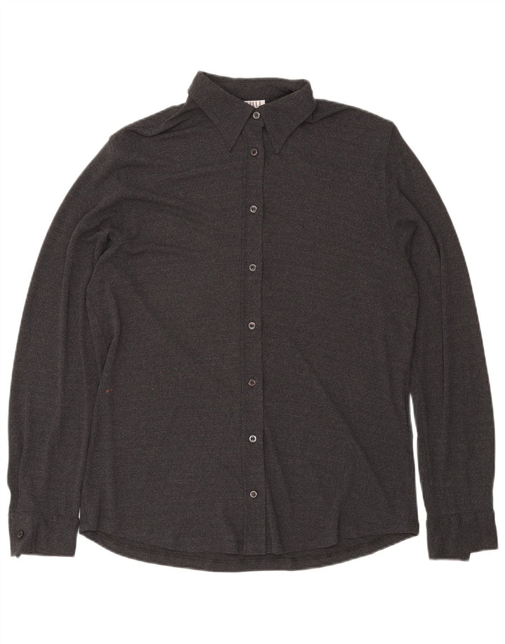 MARELLA skjortebluse til kvinder UK 14 Stor grå viskose