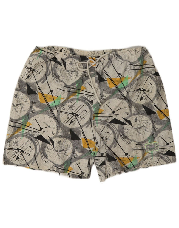 Vintage Mens Sport Shorts Large Multicoloured Geometric