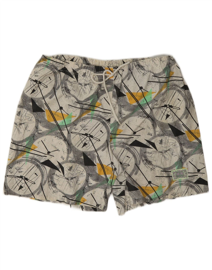 Vintage Mens Sport Shorts Large Multicoloured Geometric