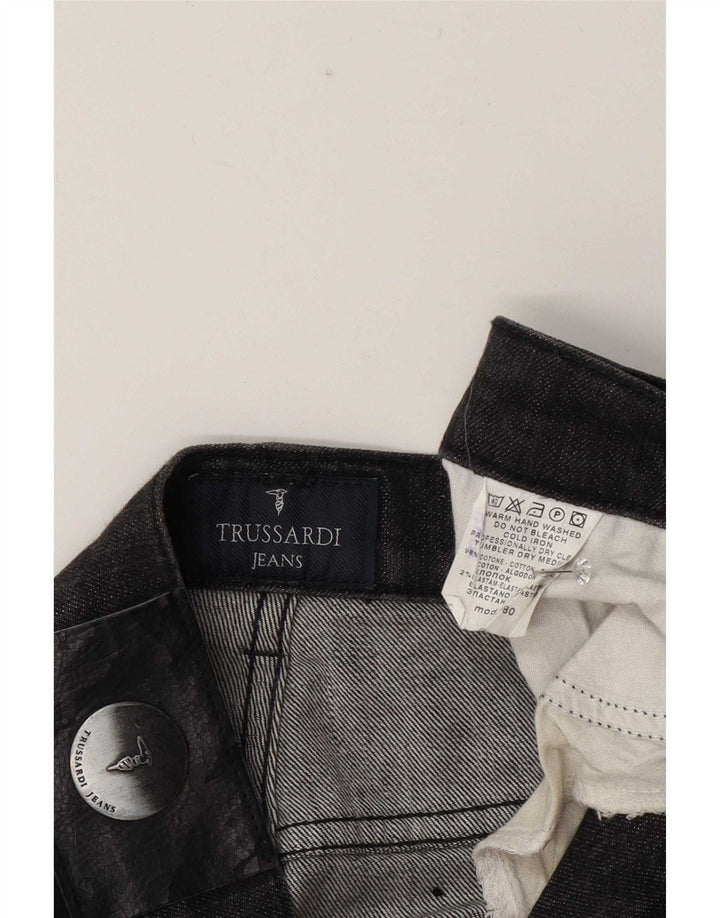 Trussardi Mens Straight Jeans W34 L33 Grey Cotton
