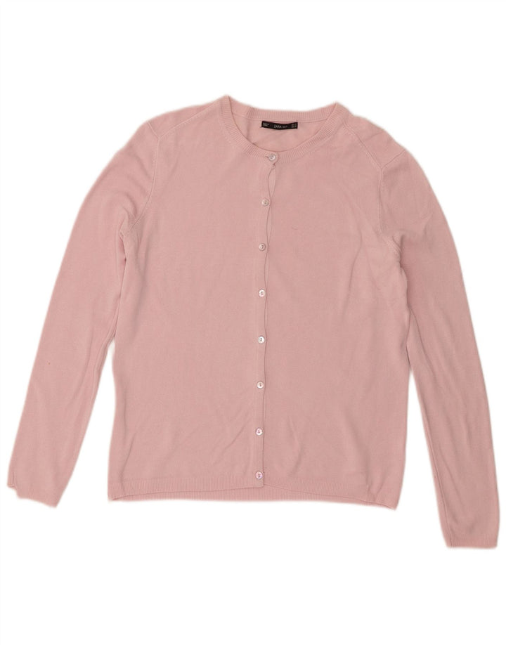 Zara Womens Cardigan Sweater UK 12 Medium Pink