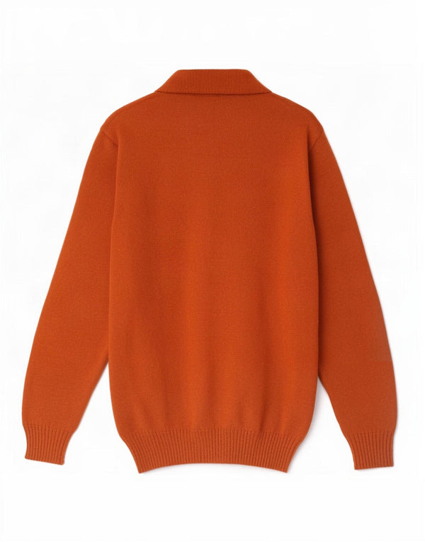 Maglione vintage da uomo con collo alto IT 50 a righe marrone medio