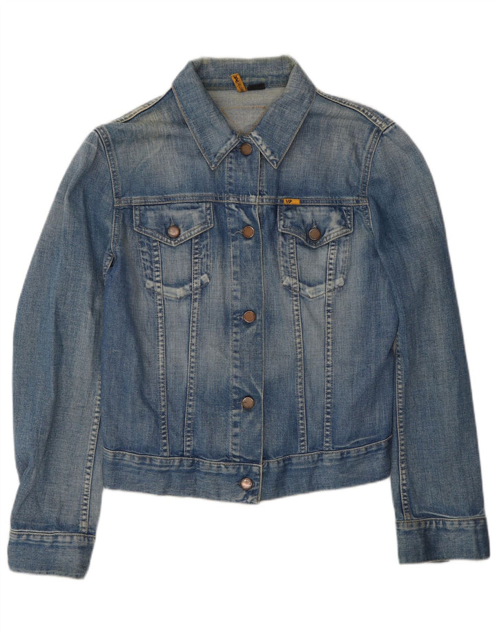 Meltin' Pot Womens Denim Jacket UK 14 Medium Blue Cotton
