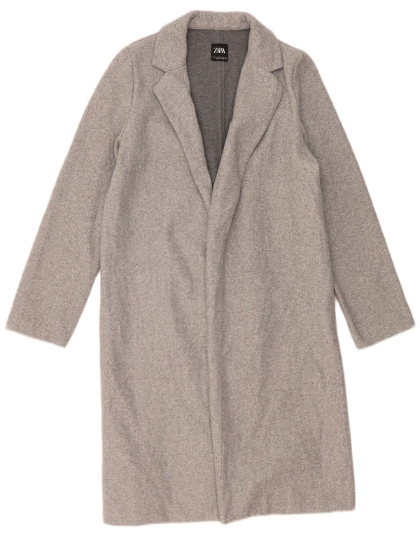 Zara Womens Open Coat UK 14 Medium Grey