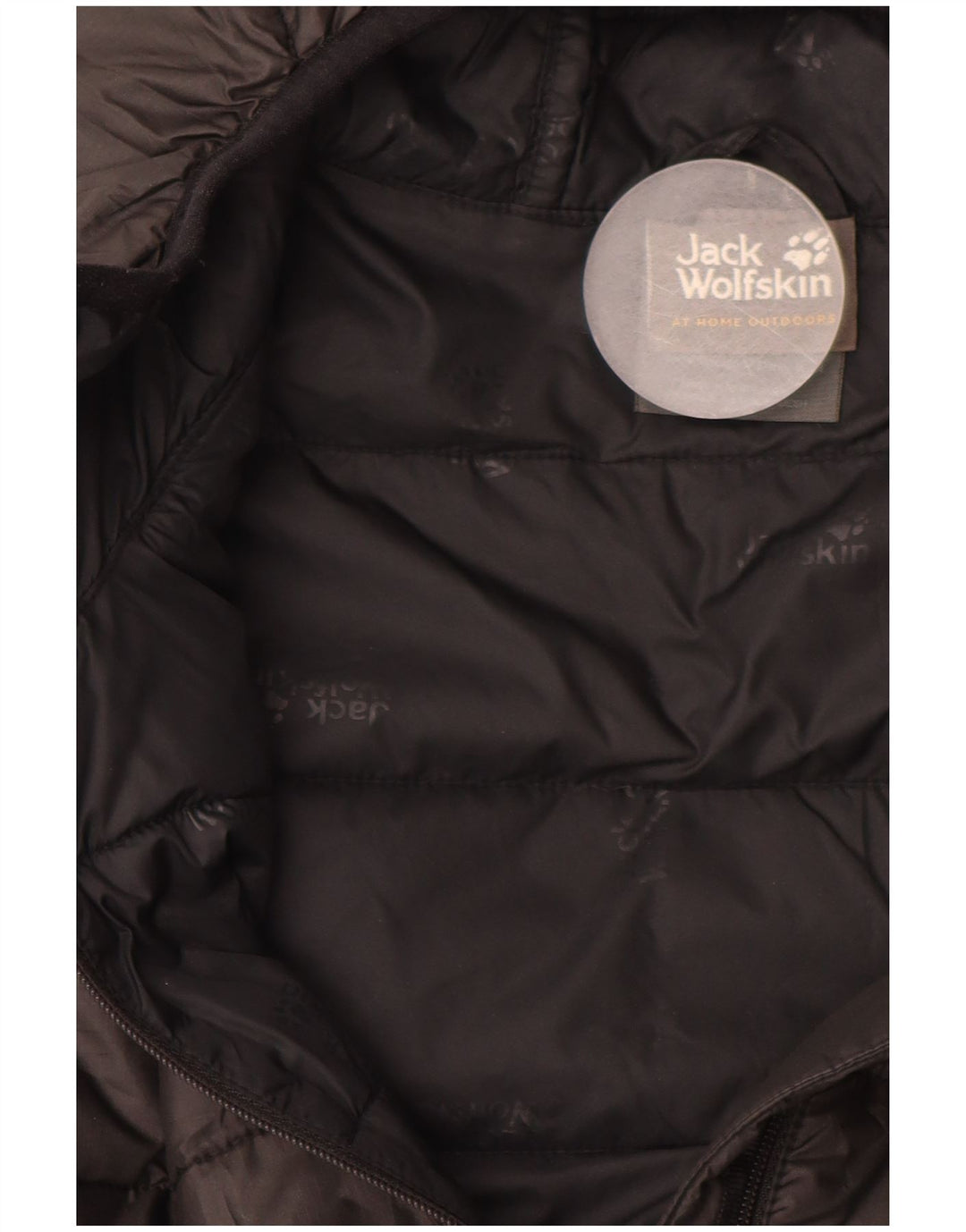 JACK WOLFSKIN Wattierte Herrenjacke mit Kapuze, UK 34, Small, Schwarz, Polyester