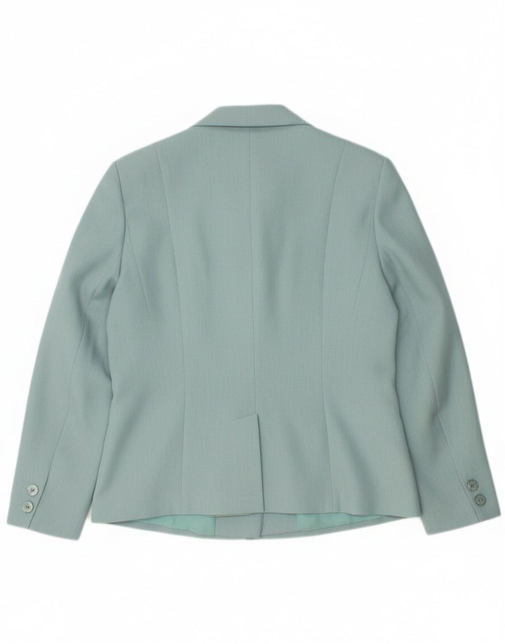 St. Bernard Womens 4 Button Blazer Jacket UK 14 Medium Green Polyester