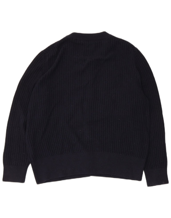 Pulover cardigan pentru femei Gant UK 18 XL bumbac bleumarin
