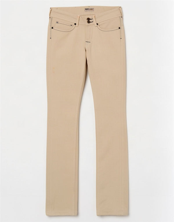 Lee Womens Amy Slim Jeans W27 L33 Off White Cotton