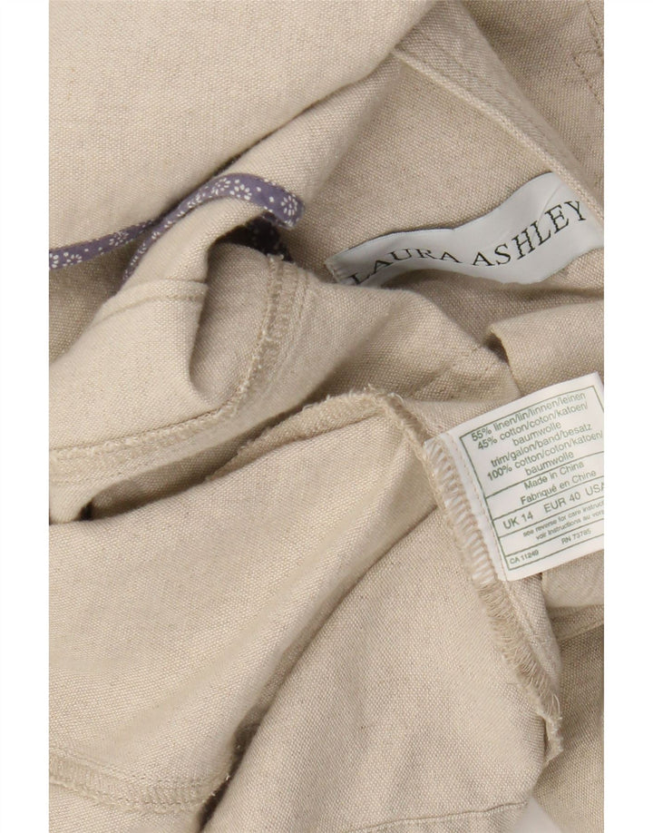 Laura Ashley Womens 3 Button Blazer Jacket UK 14 Large  Beige Linen