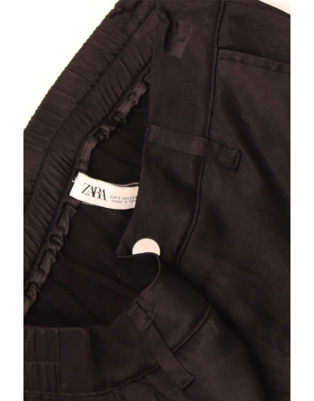 Zara Womens Joggers Cargo Trousers Small W26 L28 Black