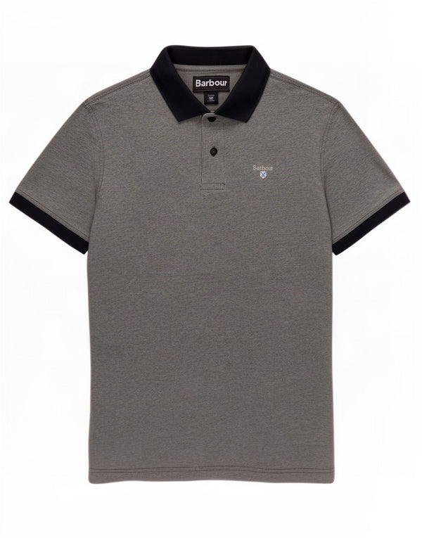 Barbour Boys Polo Shirt 13-14 Years Large Blue Colourblock Cotton