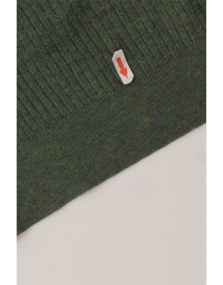Marks & Spencer Damen-Pullover mit Reißverschluss am Hals, UK 14, Mittelgrün, Polyester