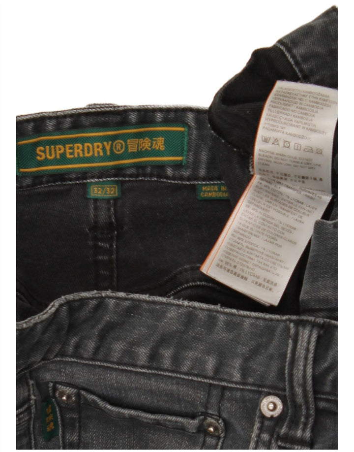 Jeans slim da uomo SUPERDRY W32 L32 cotone grigio